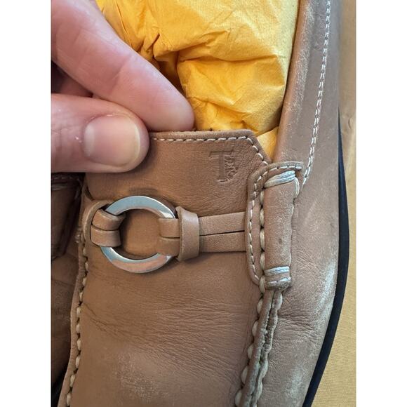 Tod's Women's Brown Calf Leather Loafers Size 11 - Picture 7 of 16